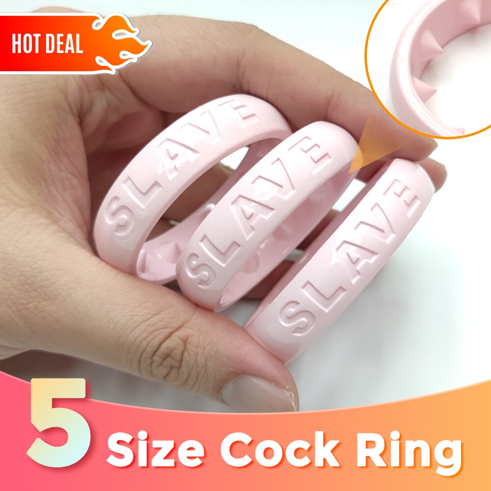 BDSM Spiked Slave Cock Rings Pink Penis Ring