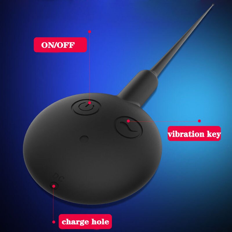 USB Charge Silicone Vibrator Penis Plug