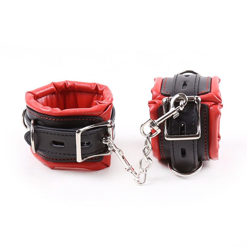 Leather Bondage Restraints Hand Ankle Cuffs