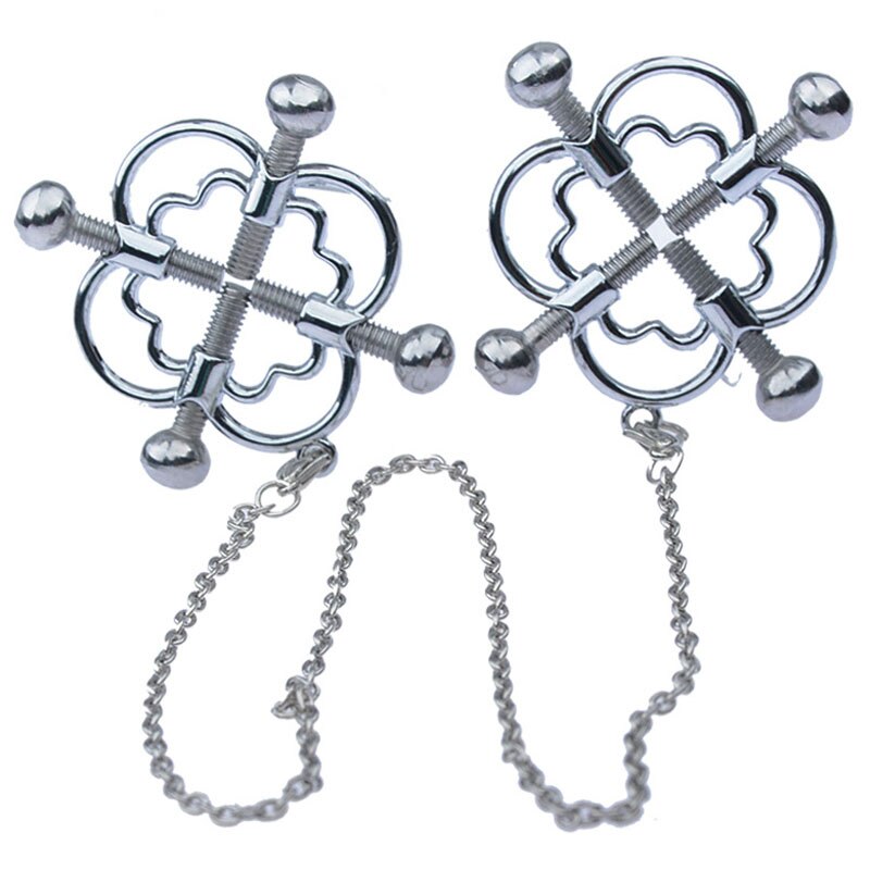 BDSM Stainless steel Flower Nipple Clamps