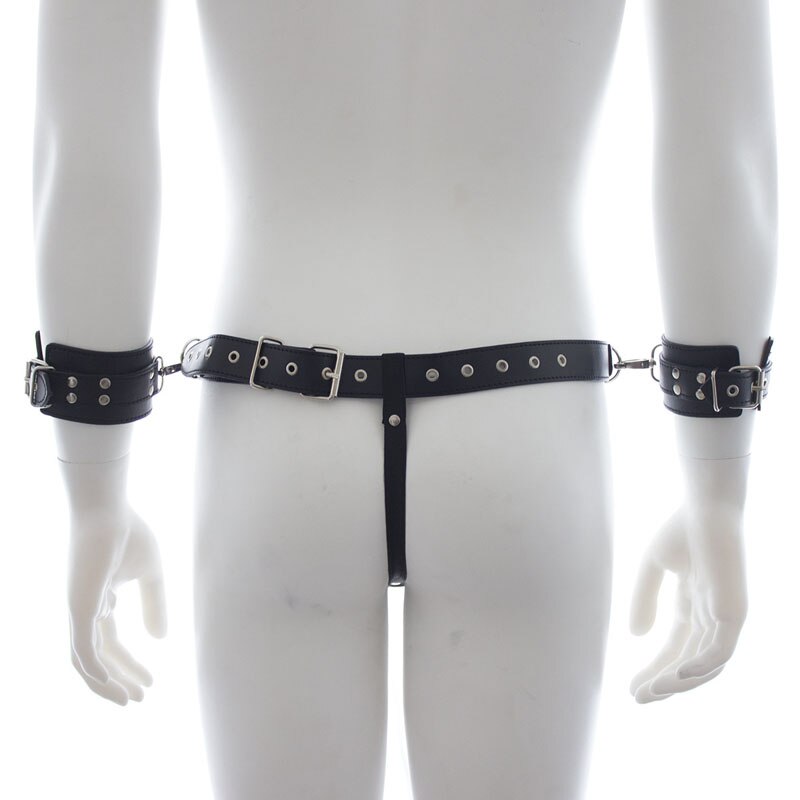 Underwear Leather Pants With Handcuffs