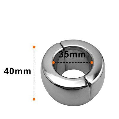 Bondage Stainless Steel Heavy Duty Magnetic Ball Scrotum Stretcher Delay  Ejaculation for Men-gifts Testicle Stretcher 