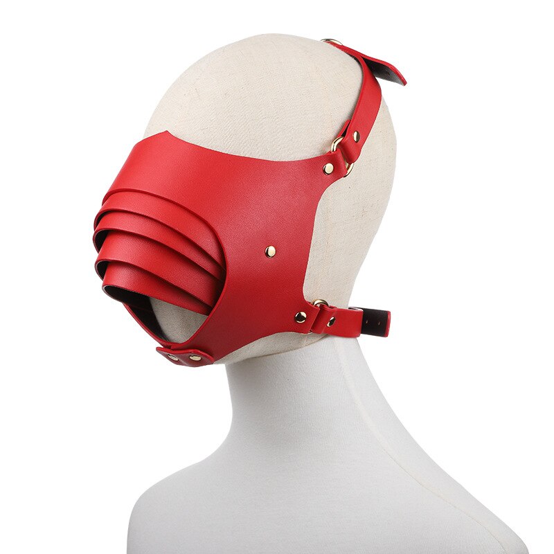 Leather Bondage Hood Erotic Mask