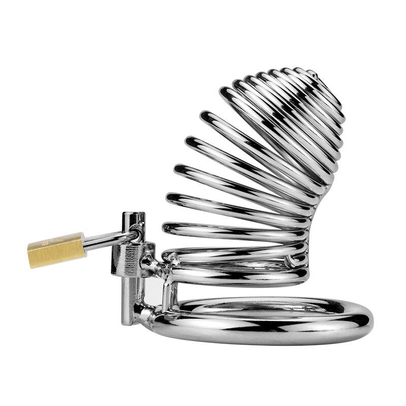 Spiral Festival Lock Metal Chastity Cage