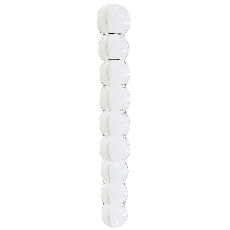 Transparent Glass Beads Anal Plug