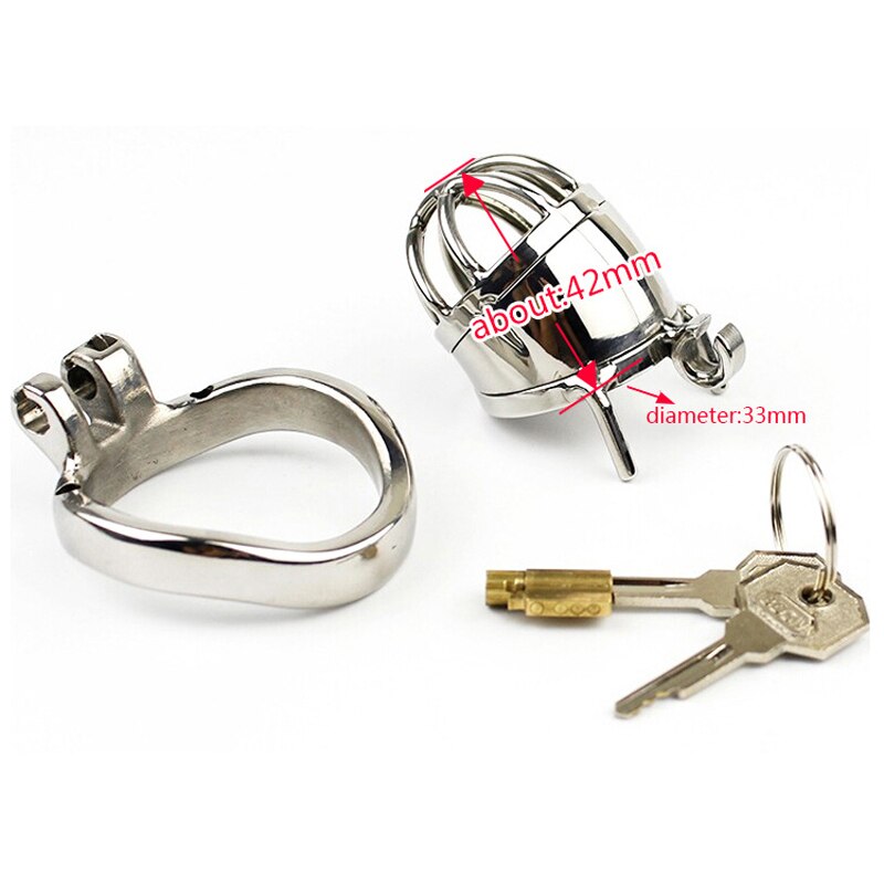 Short 304 Stainless steel Cock Chastity Cage