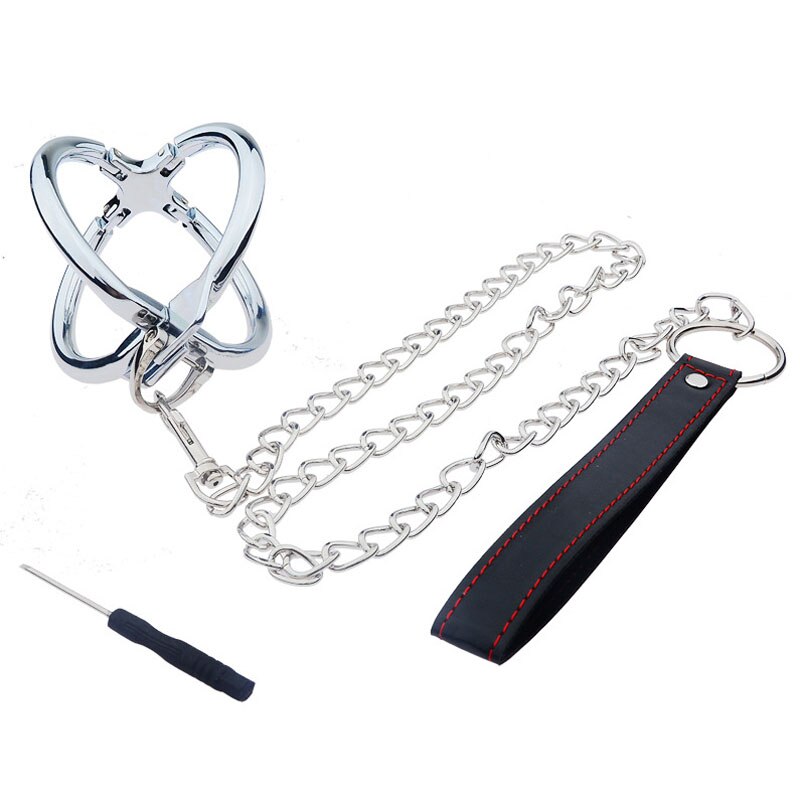 BDSM Metal Cross Handcuffs