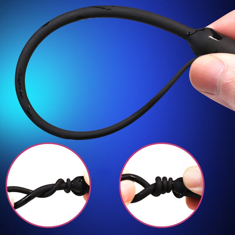 USB Charge Silicone Vibrator Penis Plug