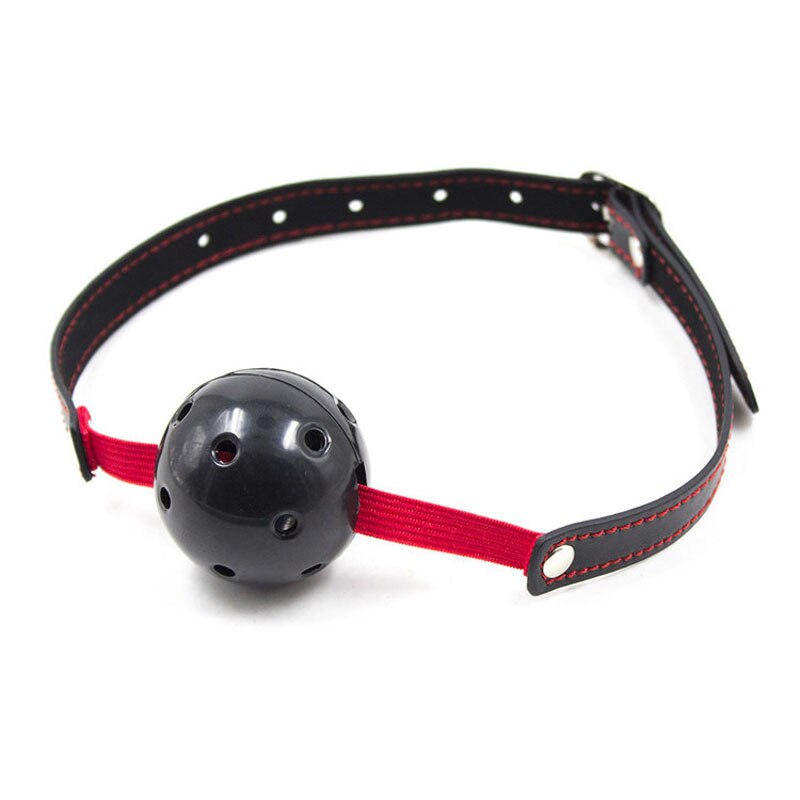 Leather  Hole Ball Open Mouth Gag