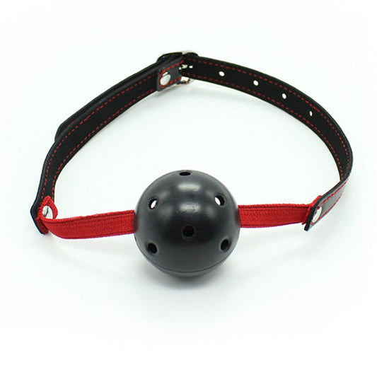 Leather  Hole Ball Open Mouth Gag