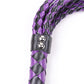 Purple Leather Weave Spanking Slave Whip