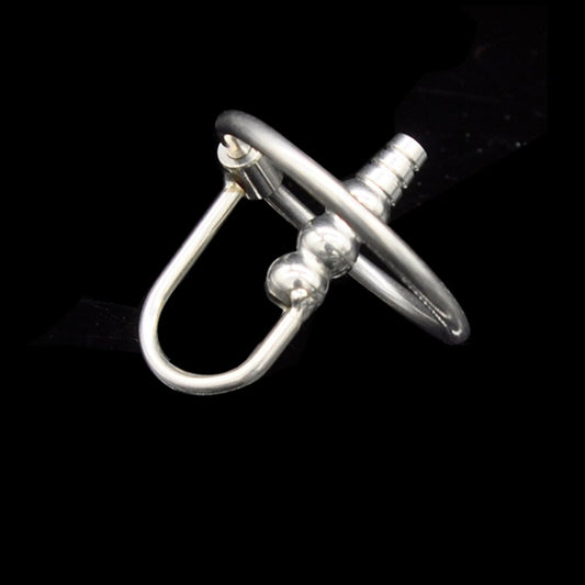 BDSM Smooth Horse Eye Metal Penis Ring Plug