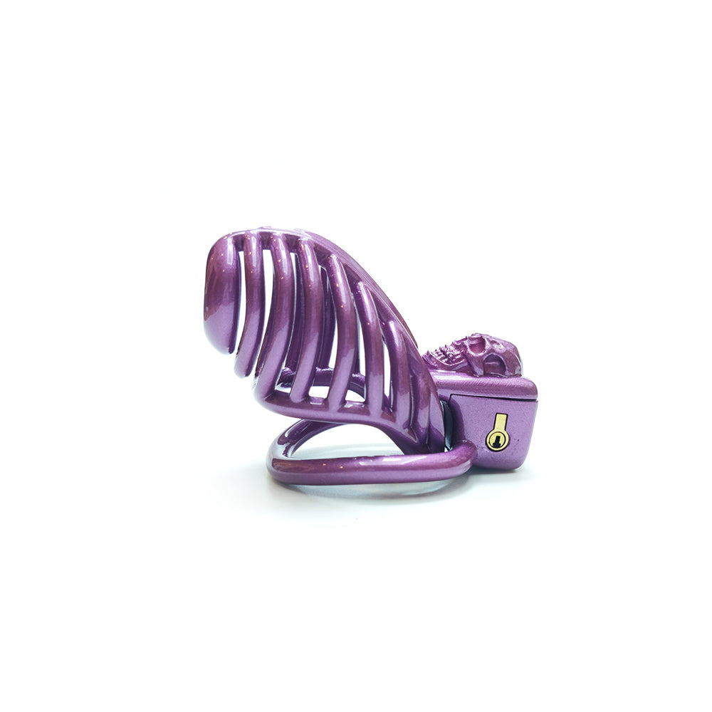 Purple Breathable Chastity Cage New Mamba Y