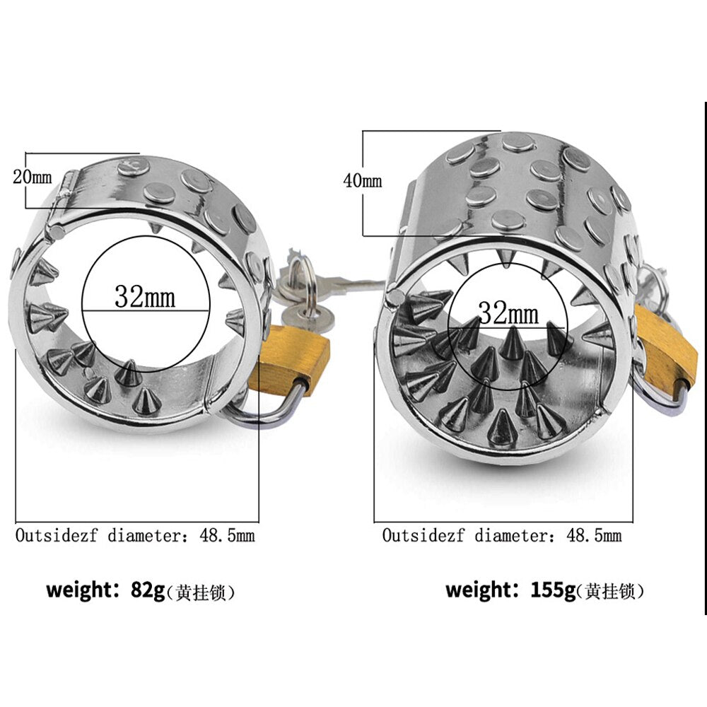 Metal Spikes Ball Stretcher Scrotum