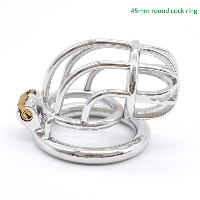 Stainless Steel Super Curved Chastity Cock