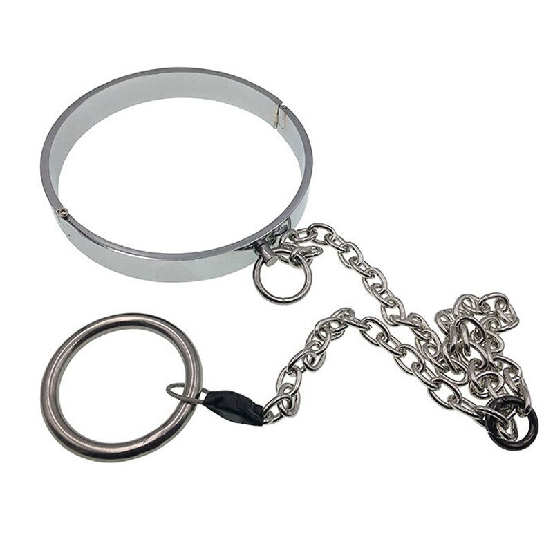 Metal Neck Collar Chain With Penis Ring