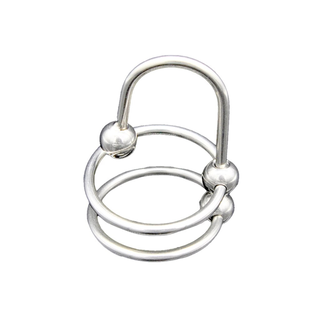 Metal Urethral Sound Male Cock Ring