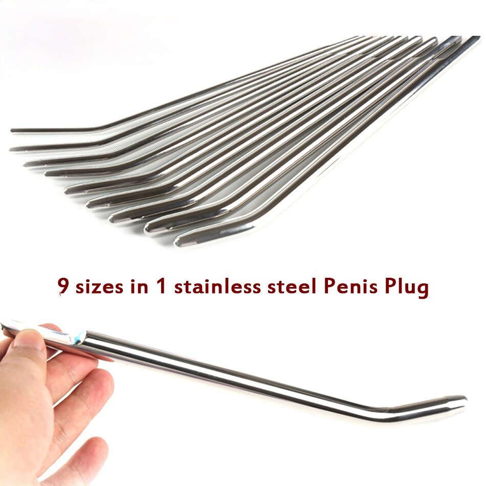 8 Size Smooth Metal Urethral Sound Plug