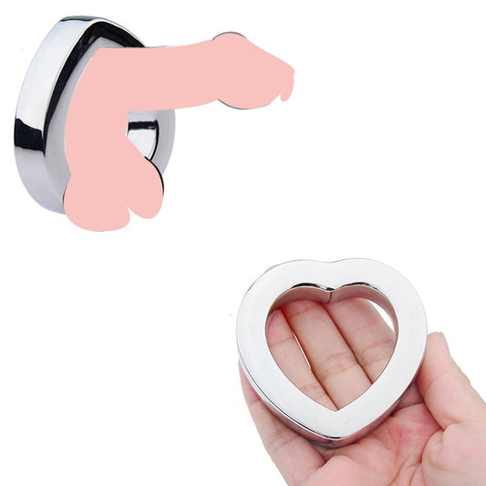 Heart Shape Metal Scrotum Ball Stretcher