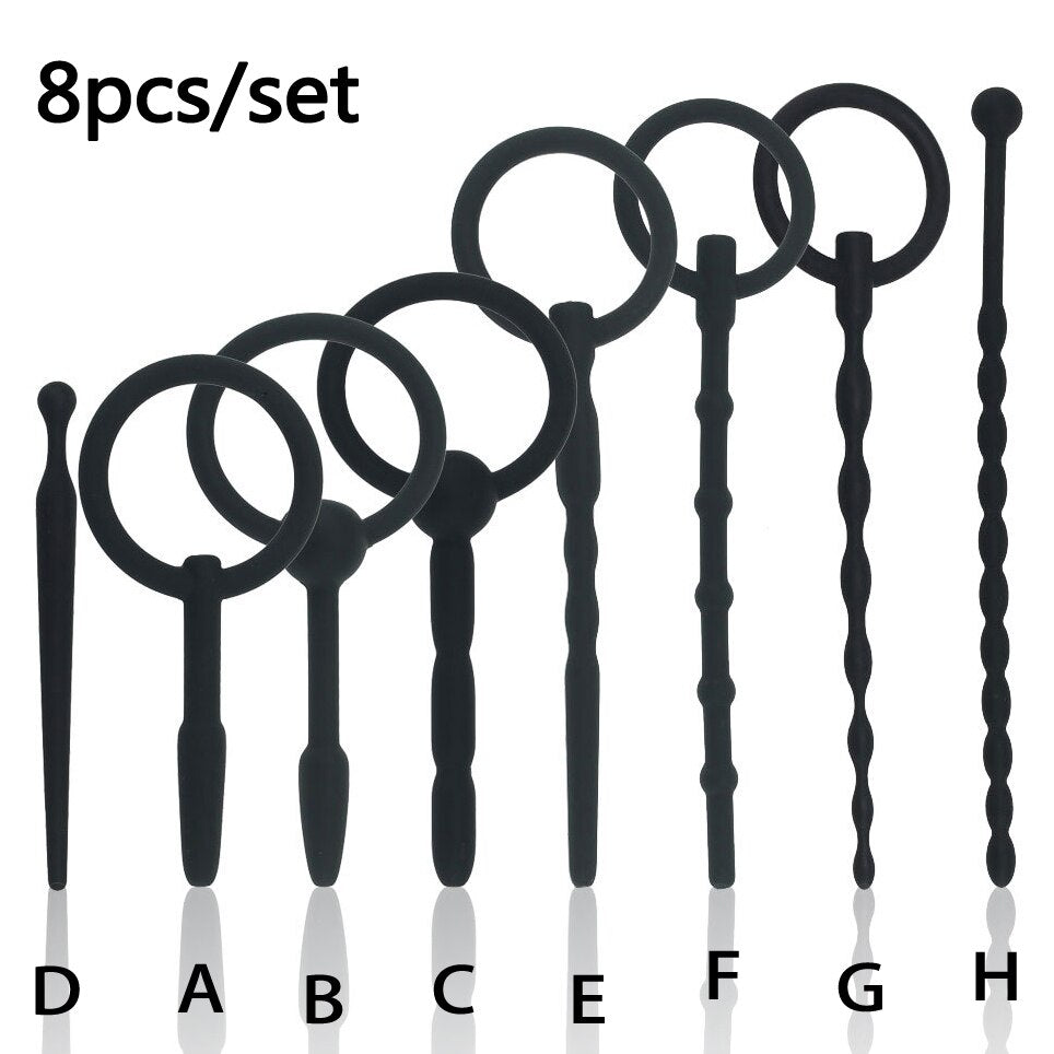 8pcs/Set Silicone Insert Penis Plug