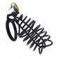 Black Stainless Steel Penis Ring Lock Cock Cage