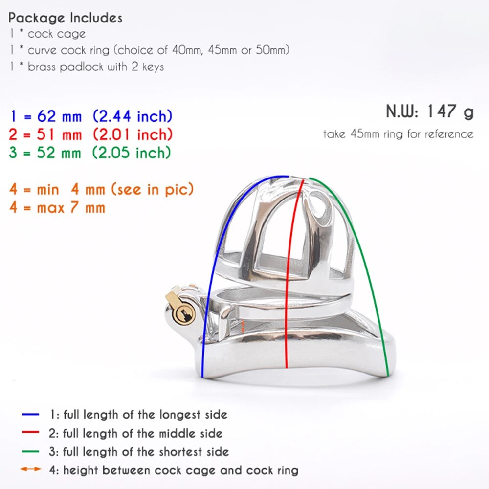 Securely Locked Bondage Male Chastity Device