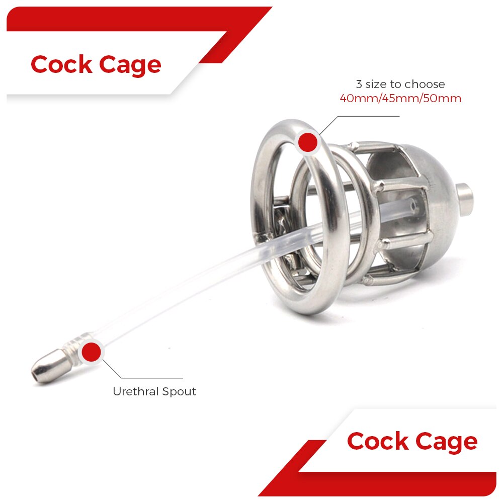 outdoor Wear Stainless Steel Male Chastity Cage