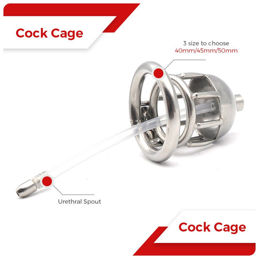 outdoor Wear Stainless Steel Male Chastity Cage