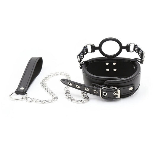 Bondage Slave O-ring Mouth Gag Collar