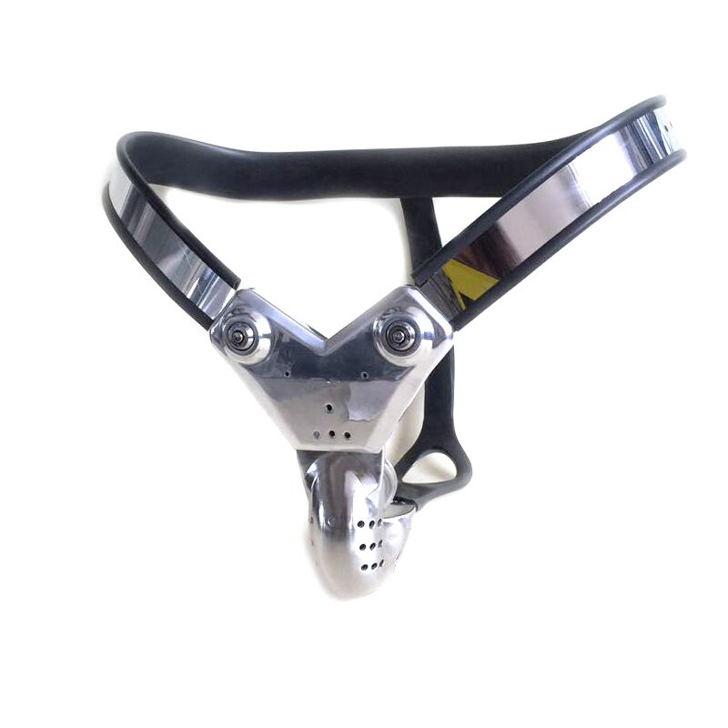 Black EMCC Stainless Steel Chastity Belt