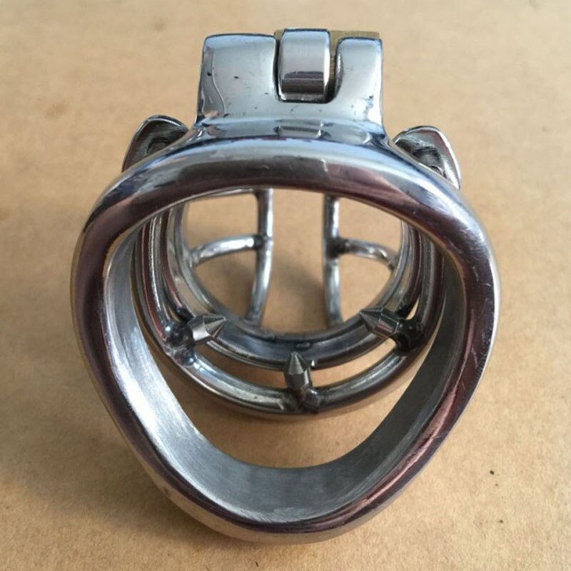 Anti-Off Rings Short Metal Chastity Cage