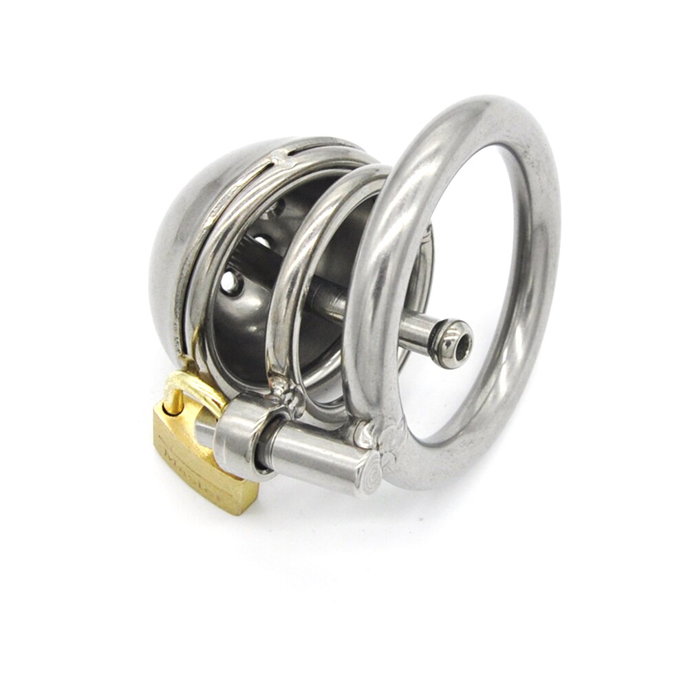 BDSM Steel Male Chastity Cage with Urethral