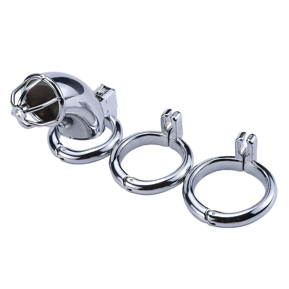 Metal Steel Chastity Cage With Hidden Lock