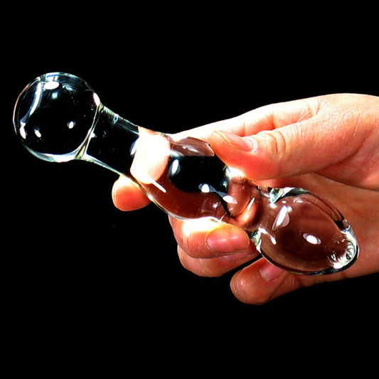 Transparent Glass G Spot Anal Plug