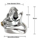 Curved Ring BDSM Metal Chastity Cage