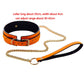 Luminous Leather Collar With Metal Chain