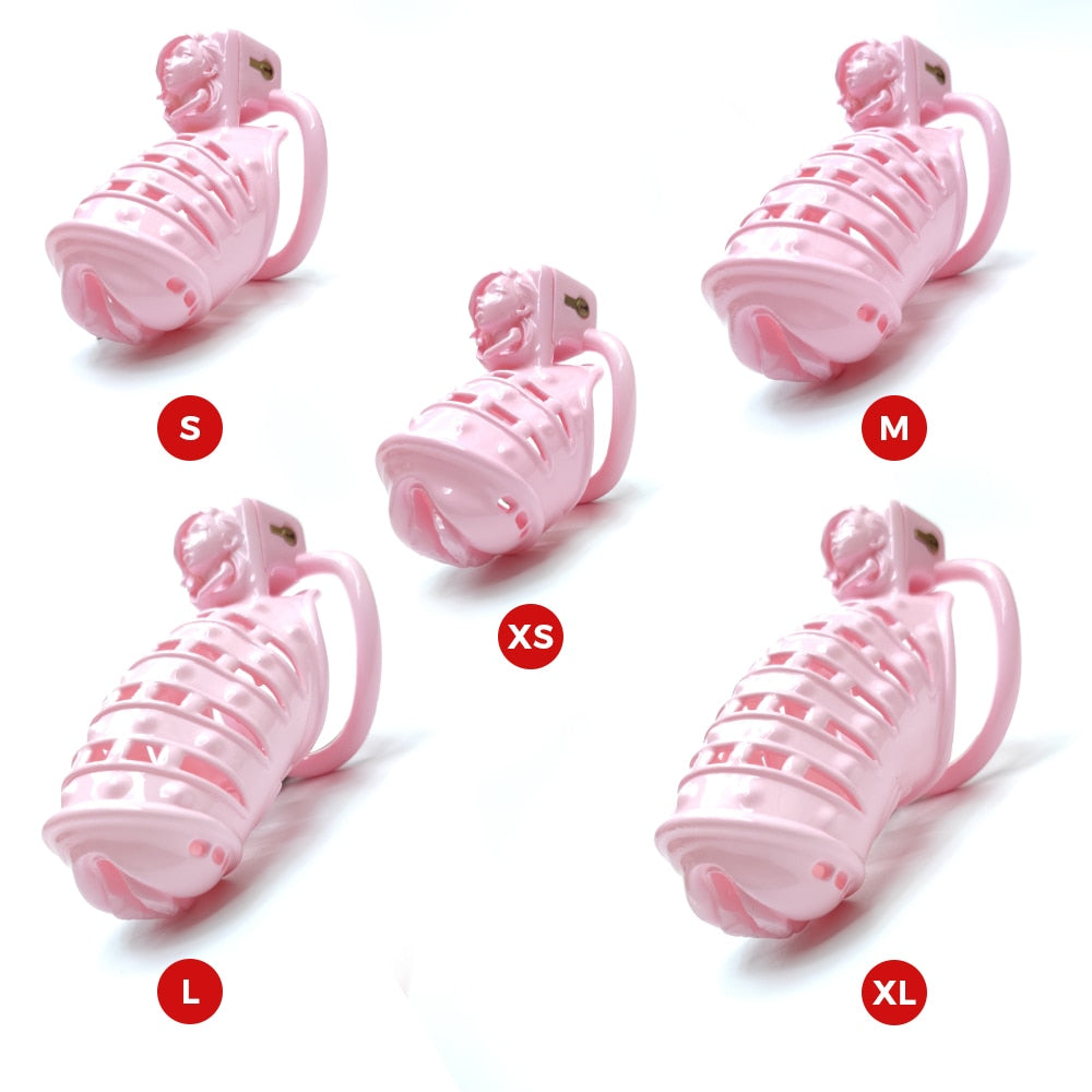 Pink Spiked Pussy Vaginal Chastity Devices