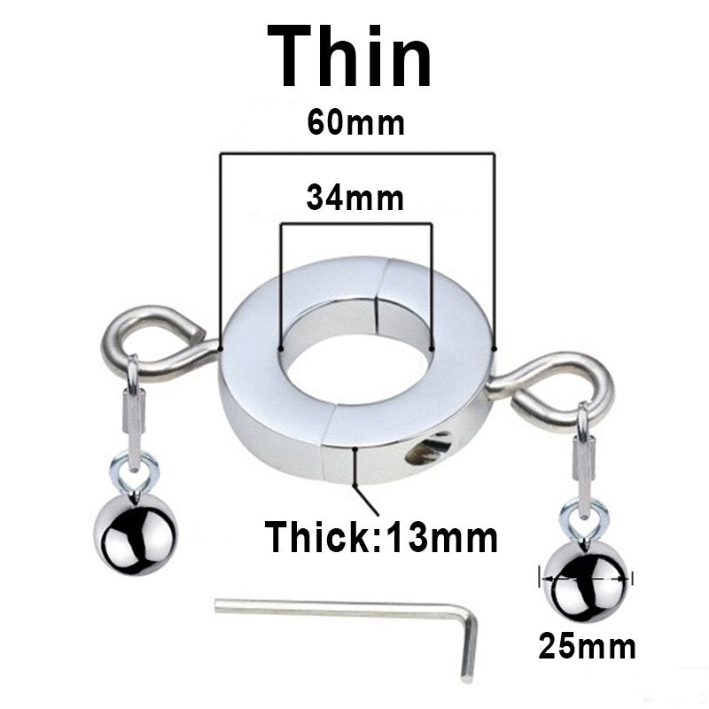 Metal Weight Ball Stretcher Cock Ring