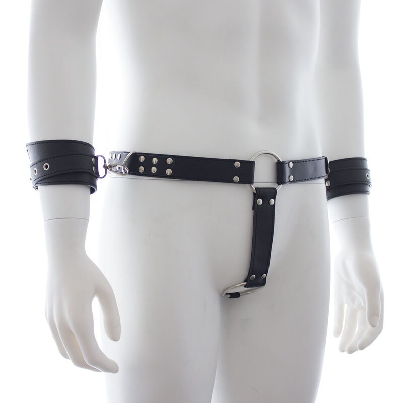 Underwear Leather Pants With Handcuffs