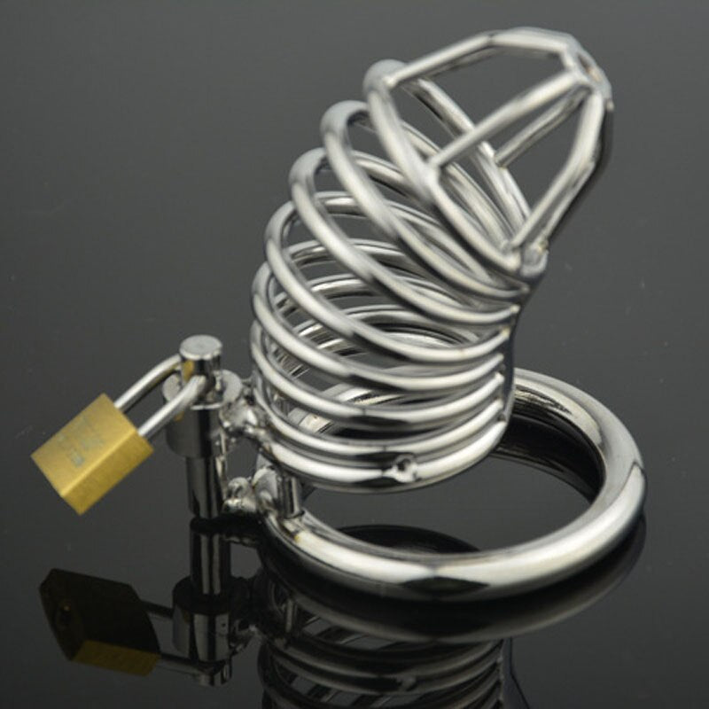 Metal Long Male Chastity Cage Penis Lock