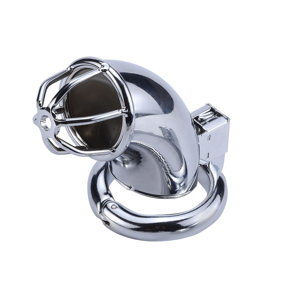 Metal Steel Chastity Cage With Hidden Lock