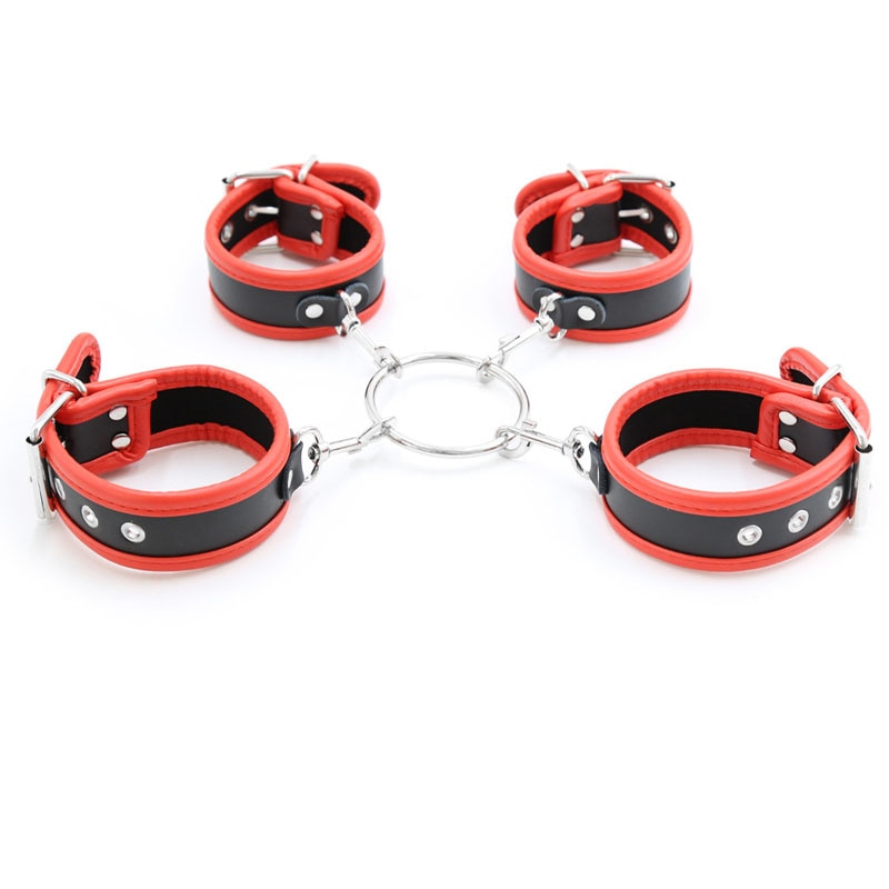 Adult Leather Handcuffs Ankle Cuffs