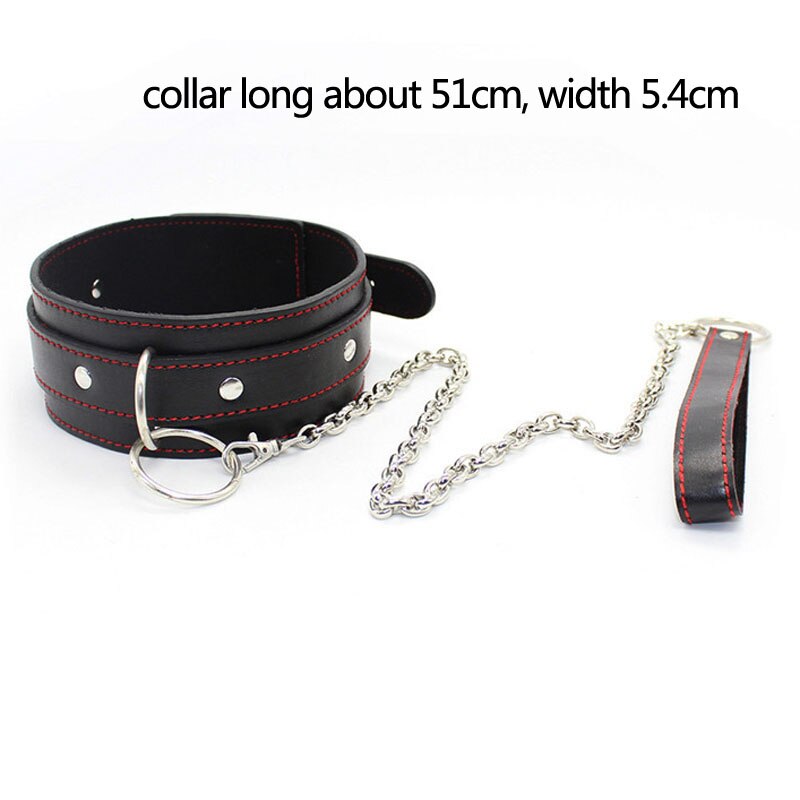 3pcs/Set BDSM Neck Collar Hand Ankle Cuffs