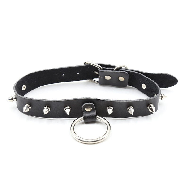 Metal Spiked Bondage Neck Collar