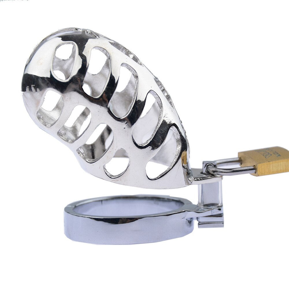 Hollow Stainless Steel Penis Lock Chastity Cage