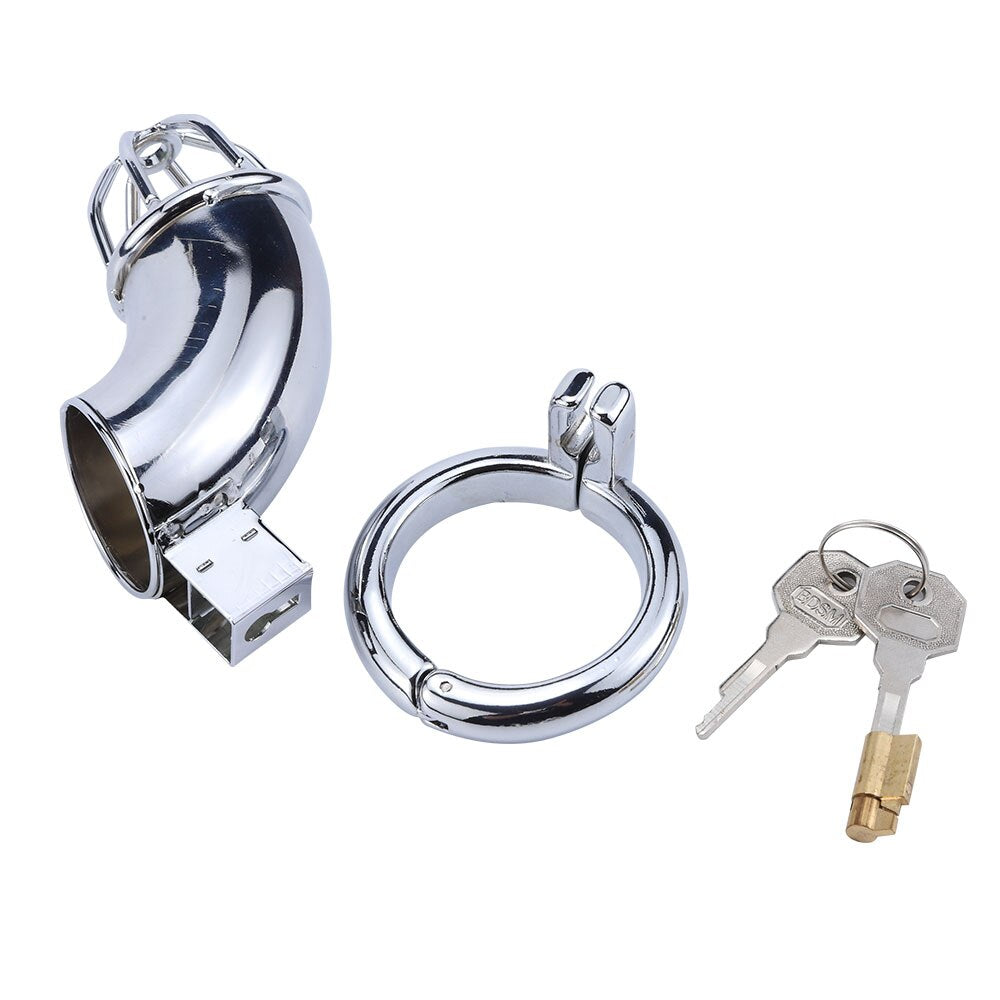 Metal Steel Chastity Cage With Hidden Lock