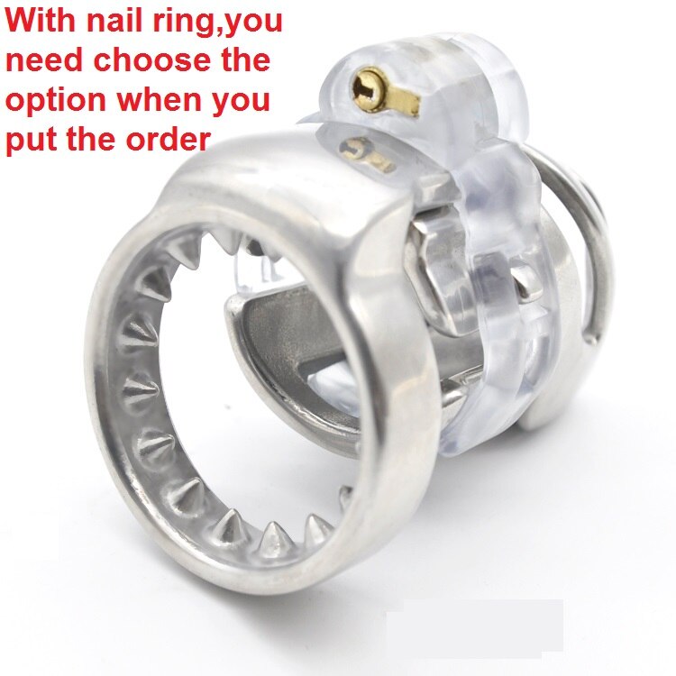 Detachable PA Lock And Nail Ring Cock Cage