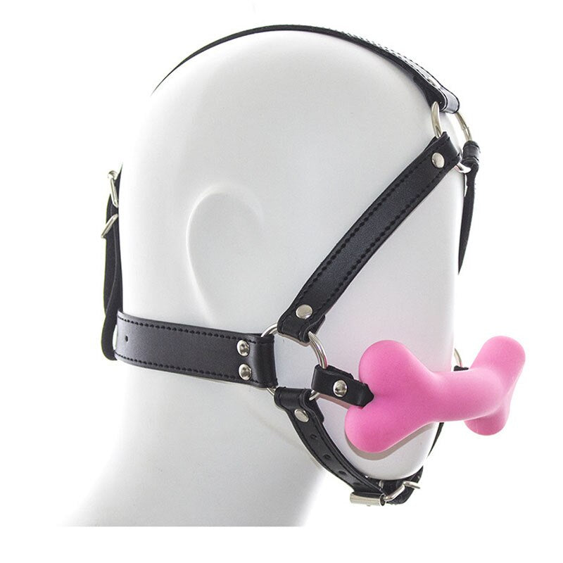 Leather Dog Bone Mouth Gag