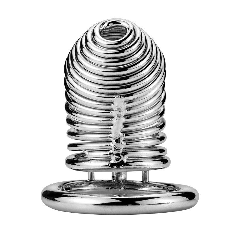 Spiral Festival Lock Metal Chastity Cage