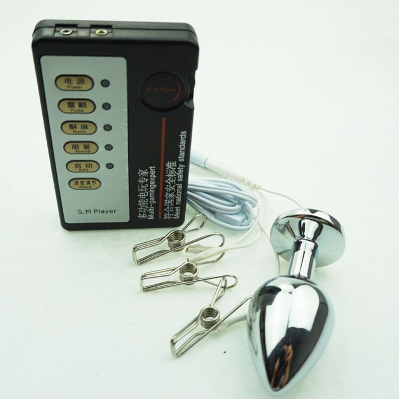 Electro Shock Anal Plug Nipple Clamps GXLOCK Store Electro Shock Anal Plug Nipple Clamps GXLOCK Store
